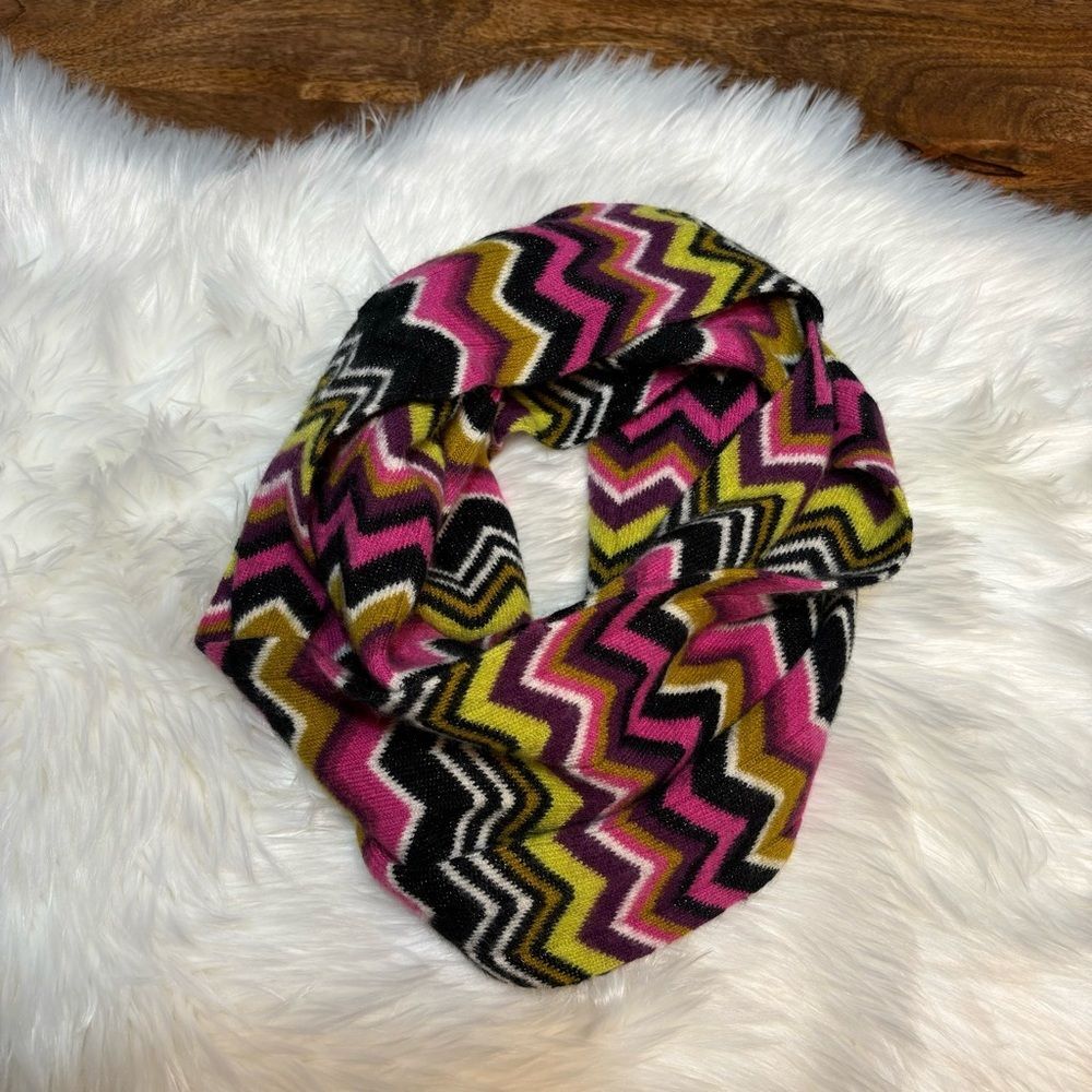 Missoni for Target Multicolor Chevron Wool Blend Infinity Scarf